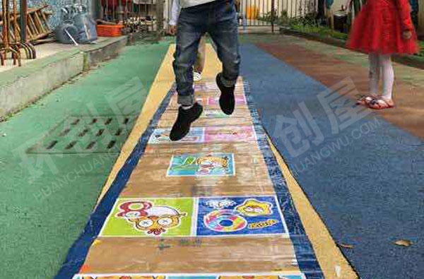 幼儿园户外体育器自制教玩具万能履带图片