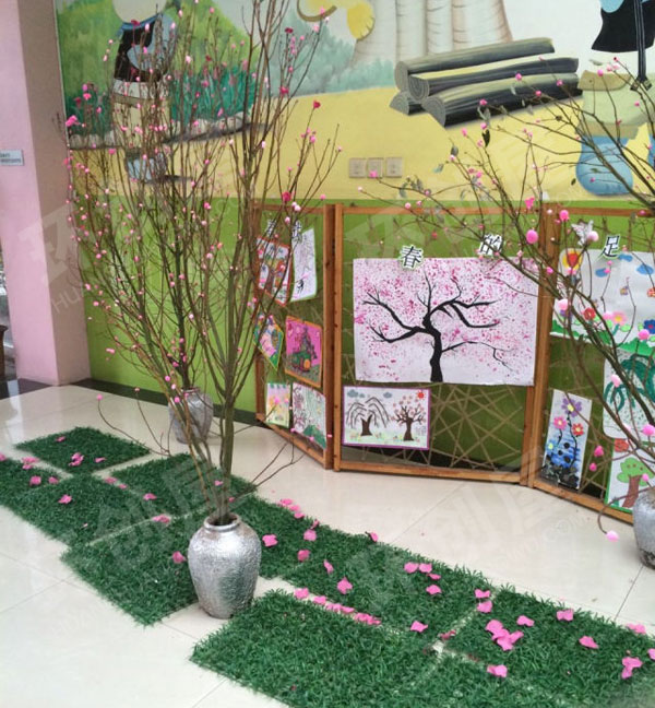 幼儿园户外展观春天的花手工制作图片