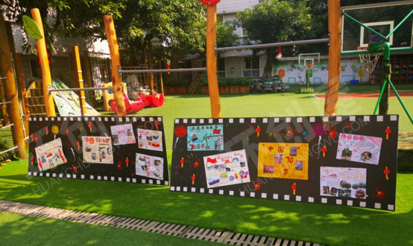 幼儿园户外国庆展板作品展示图片