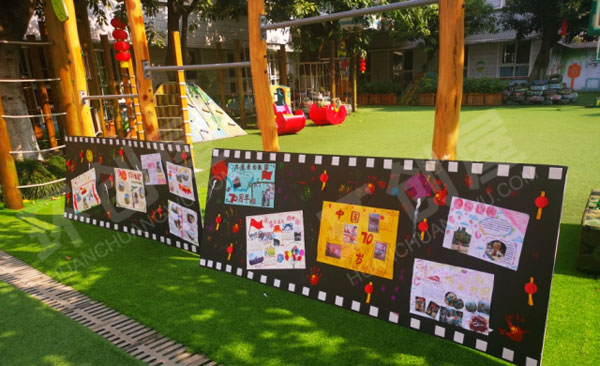 幼儿园户外国庆展板作品展示图片