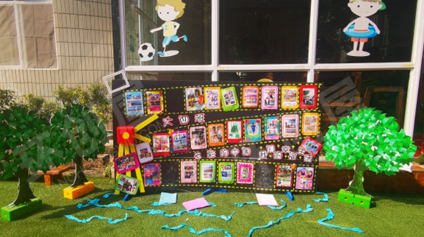 幼儿园户外国庆展板作品展示图片