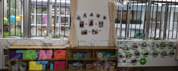 幼儿园建构区废物利用纸箱图片
