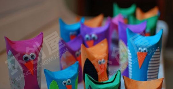 幼儿园美工区卷筒纸芯作品图片