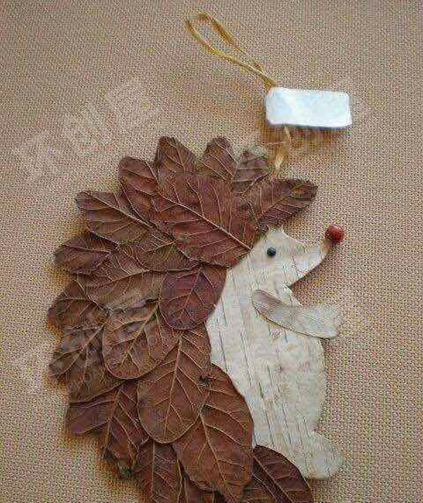 幼儿园美工区秋天叶子贴画图片