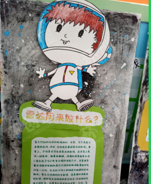 幼儿园科学探究星空主题展板图片