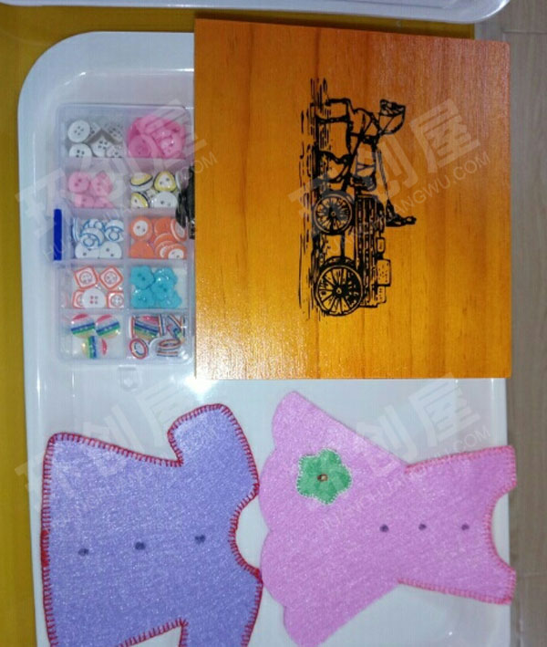 幼儿园益智区不织布日常生活自制教具图片