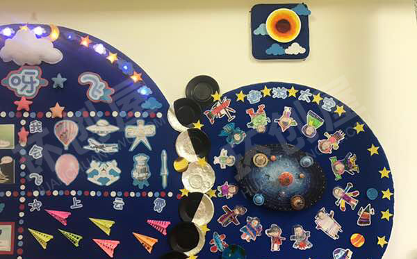 幼儿园太空主题墙飞呀飞图片