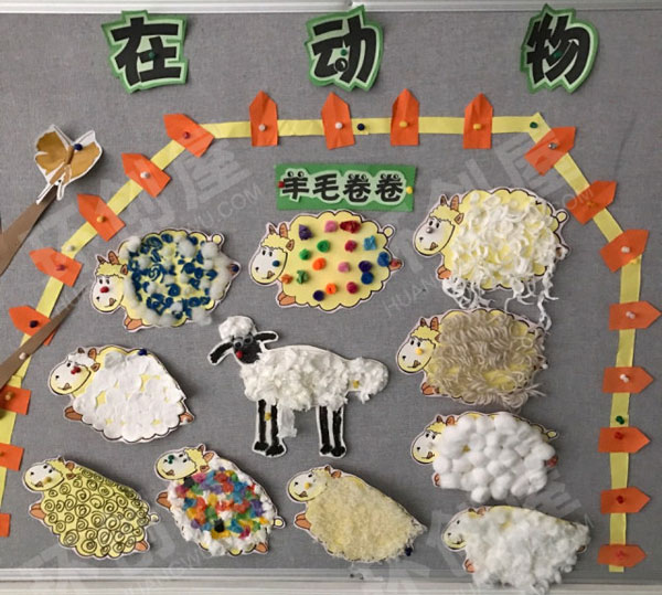 幼儿园在动物园里主题墙图片