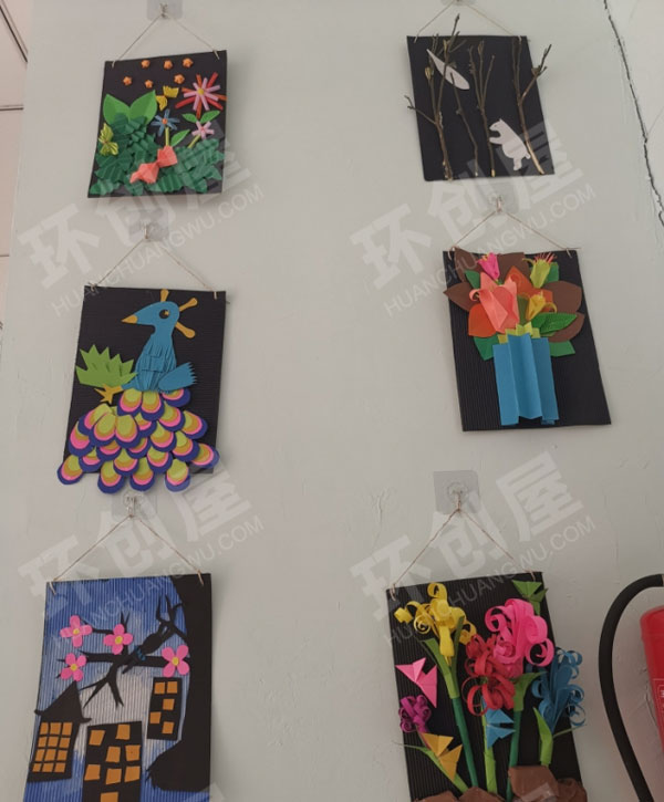 幼儿园手工创意立体画挂饰图片