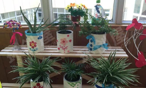 幼儿园走廊墙面绿植创意装饰图片