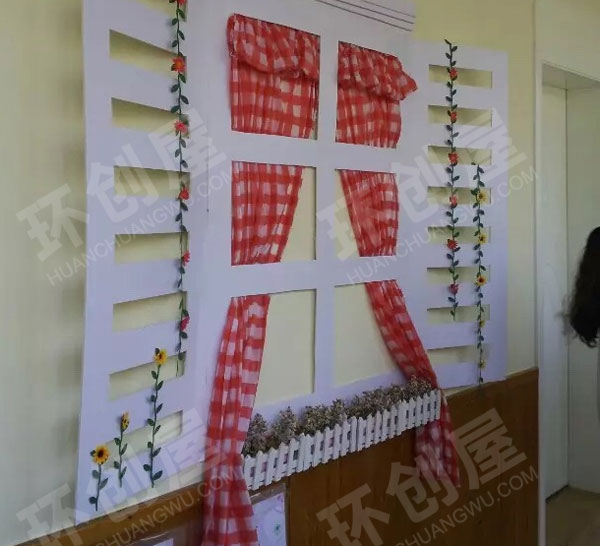 幼儿园走廊墙面绿植创意装饰图片