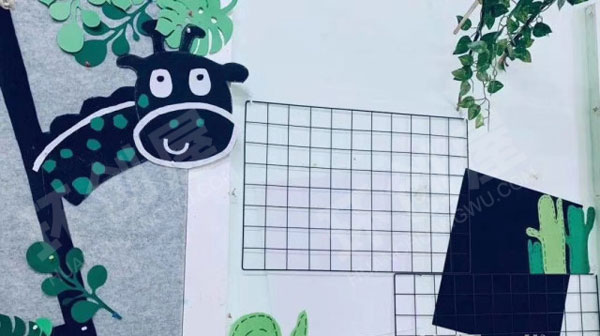 幼儿园森林风环创家园联系栏图片
