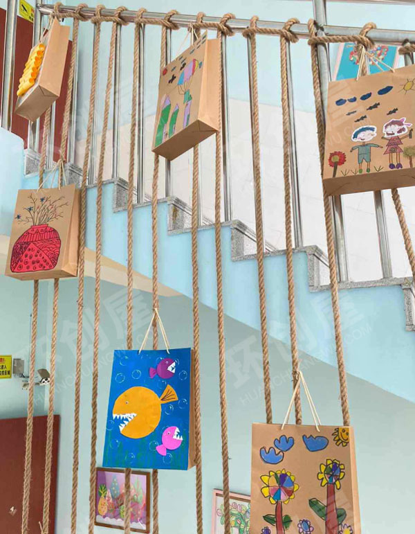 幼儿园纸袋创意画作品展示图片