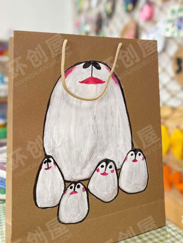 幼儿园纸袋创意画作品展示图片