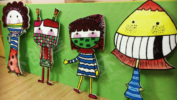 幼儿园创意人物绘描画作品展示图片