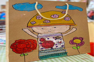 幼儿园纸袋创意画作品展示图片10张