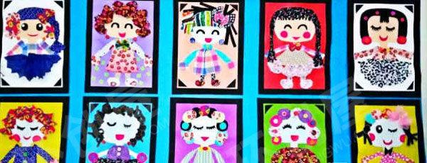 幼儿园创意人物绘描画作品展示图片