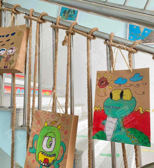 幼儿园纸袋创意画作品展示图片
