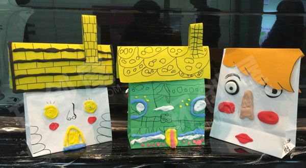 幼儿园纸袋创意作品展示图片