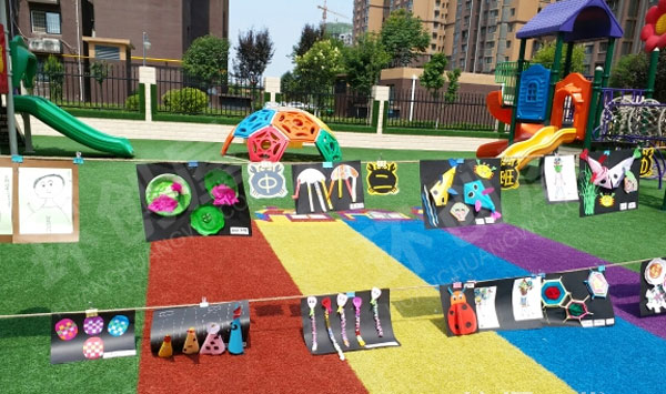 幼儿园户外简单有趣作品展图片