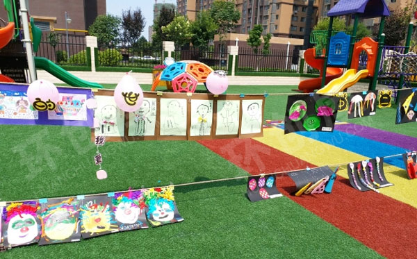 幼儿园户外简单有趣作品展图片