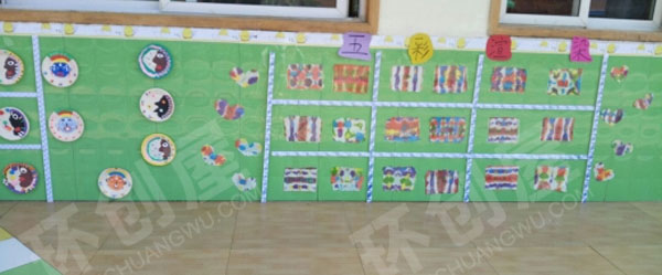 幼儿园户外废物利用画展图片