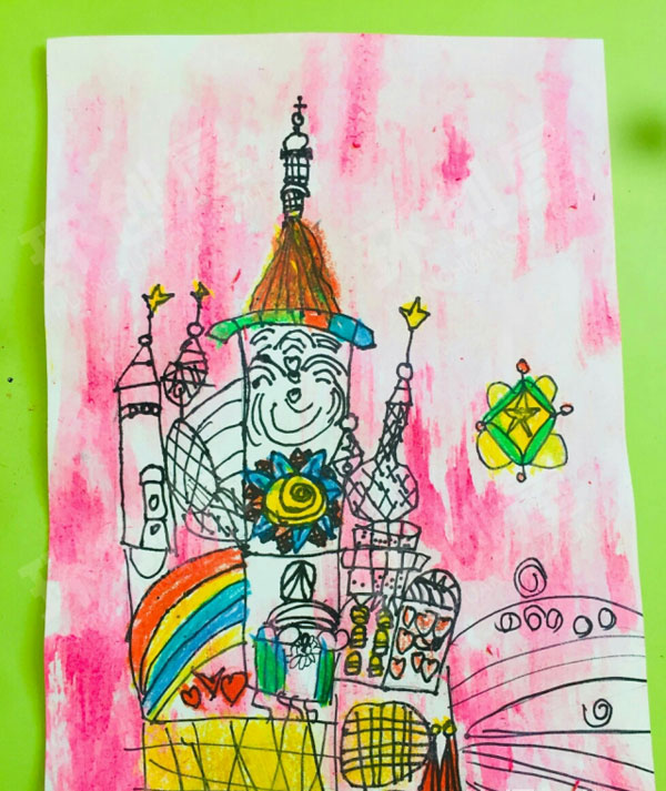 幼儿园美工区五彩缤纷的创意美术画图片