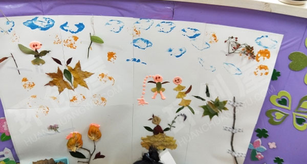 幼儿园美工区叶子创意画图片