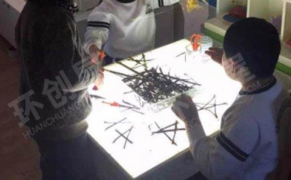 幼儿园科学区光影线条体验图片