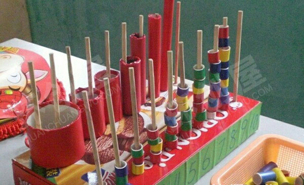 幼儿园益智区自制环创玩具图片