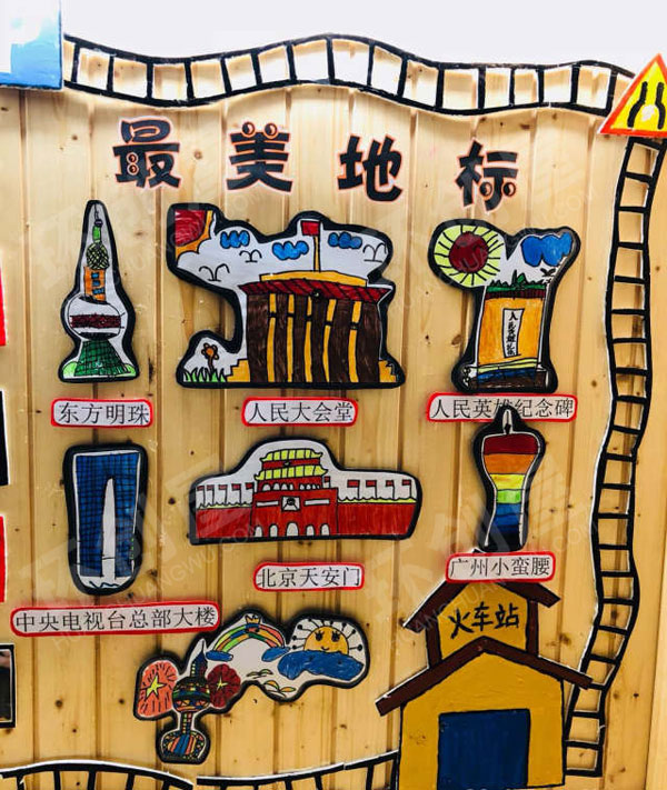 幼儿园欢乐中国行主题墙图片