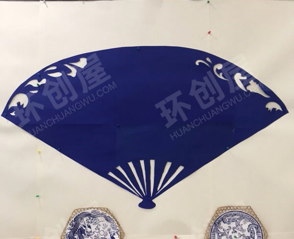 幼儿园中国文化青花瓷风格主题墙图片