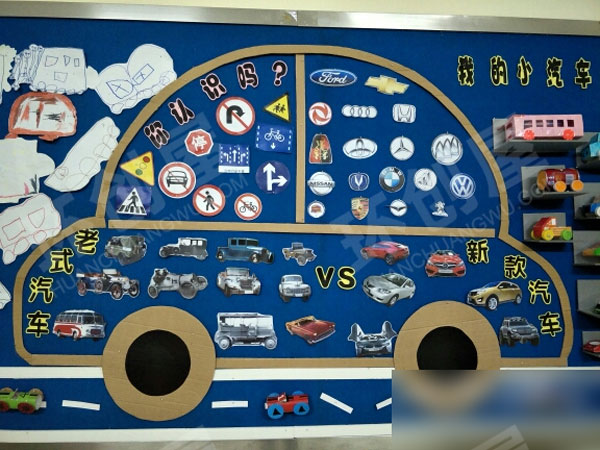 幼儿园汽车叭叭叭主题墙图片