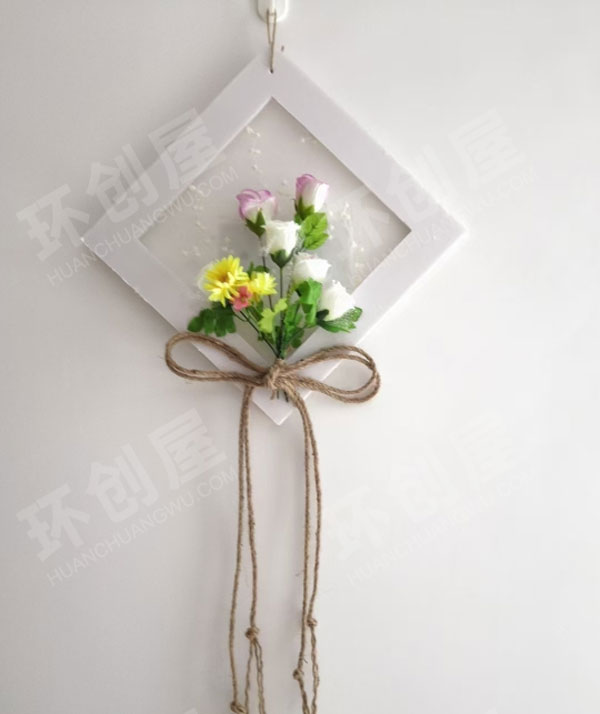 幼儿园假树叶假花墙面挂饰图片