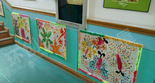 幼儿园走廊楼梯处儿童创意画图片