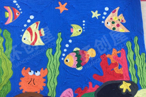 幼儿园走廊墙面超创意手工作品图片