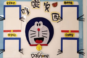 幼儿园环创哆啦A梦家园联系栏图片
