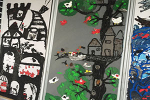 幼儿园奇思妙想美术画展作品展示图片8张