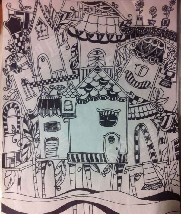 幼儿园环创线描画作品展示图片