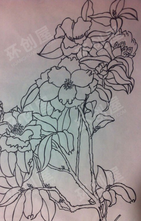 幼儿园环创线描画作品展示图片