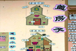 幼儿园建构区墙面介绍盖房子图片7张