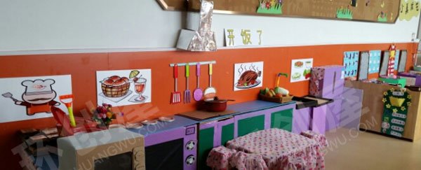 幼儿园角色游戏小餐厅装饰图片