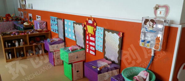 幼儿园角色游戏理发店环创图片