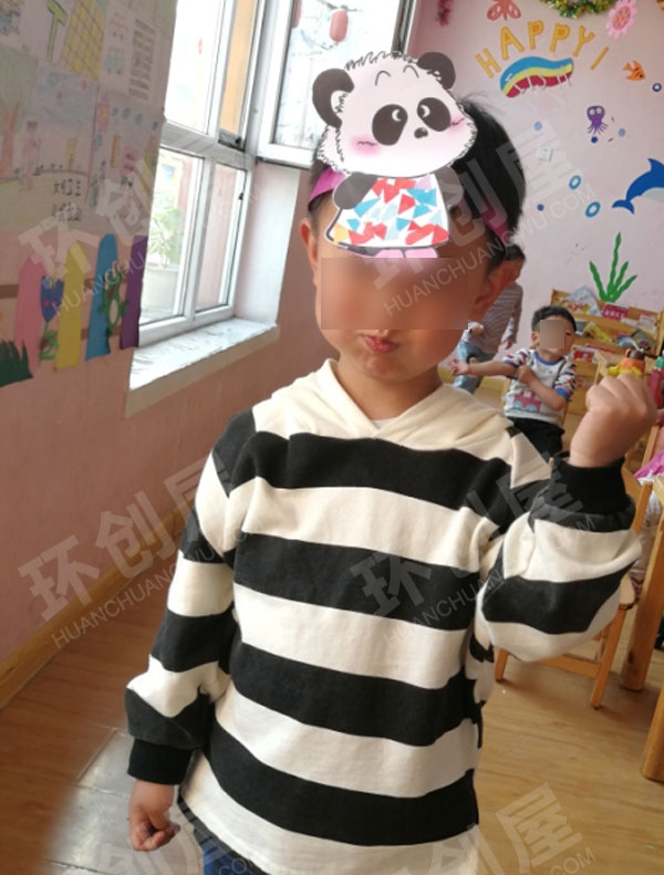 幼儿园表演区国宝熊猫面罩图片