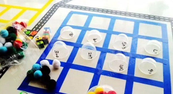幼儿园益智区各种花式棋盘连连看图片