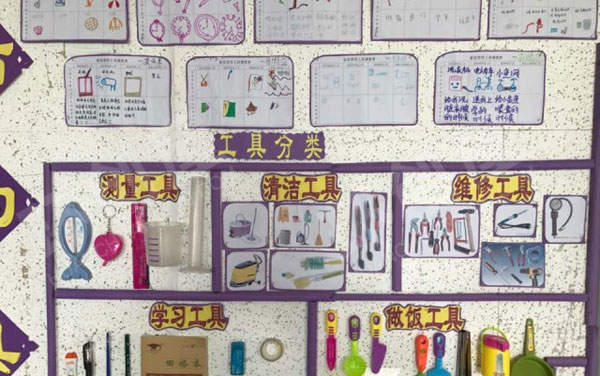 幼儿园我知道的工具主题墙图片
