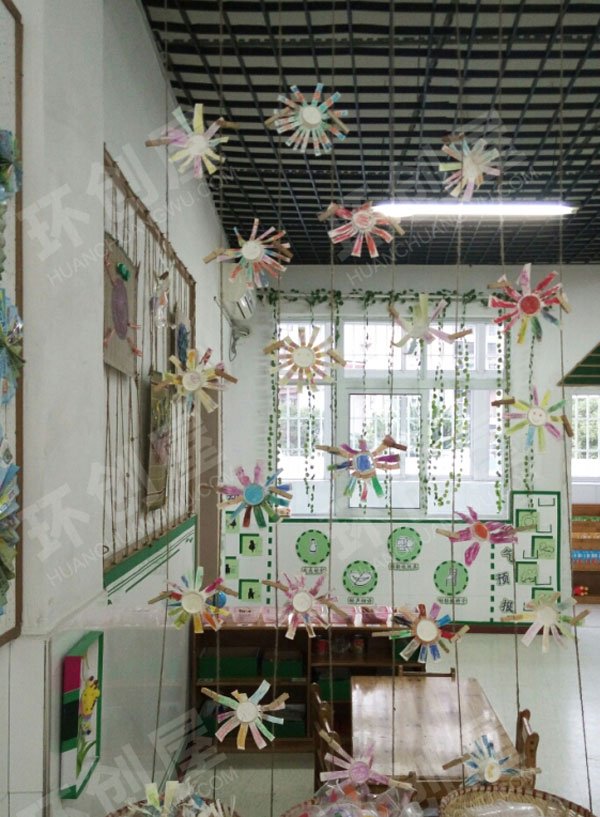 幼儿园绿色自然手工吊饰图片