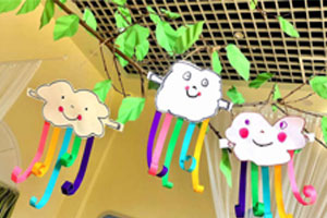 幼儿园手工彩虹挂饰图片2张