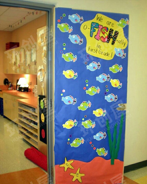 幼儿园教室门精美装饰图片