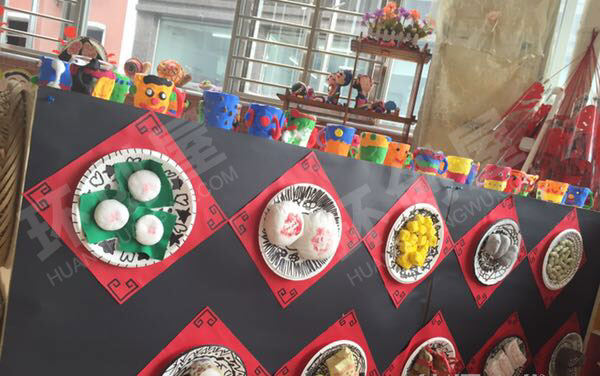 幼儿园走廊环创闽南特色小吃图片